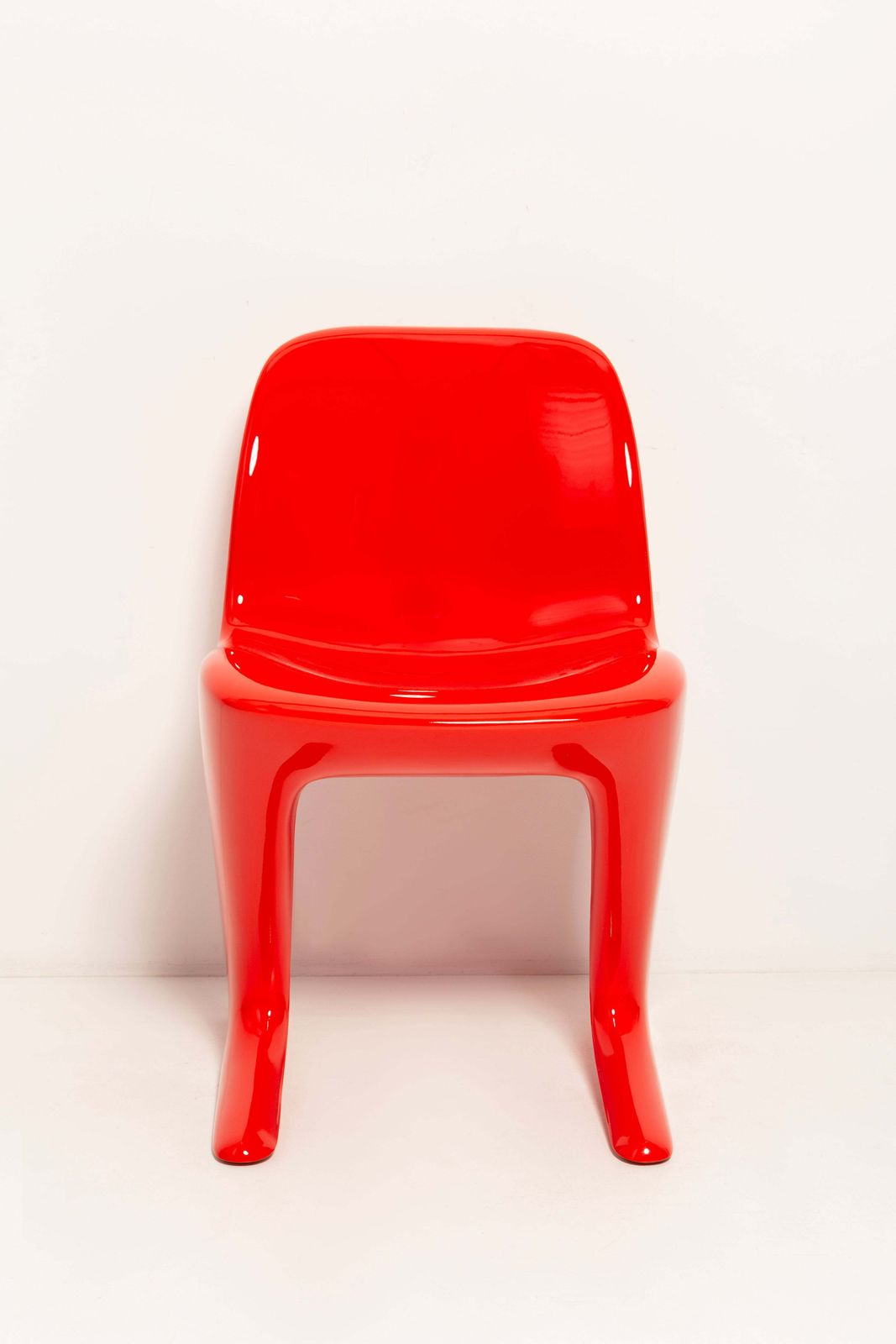 Ten Traffic Red Kangaroo Chairs Designed By Ernst Moeckl, Germany, 1968 photo 13996.0