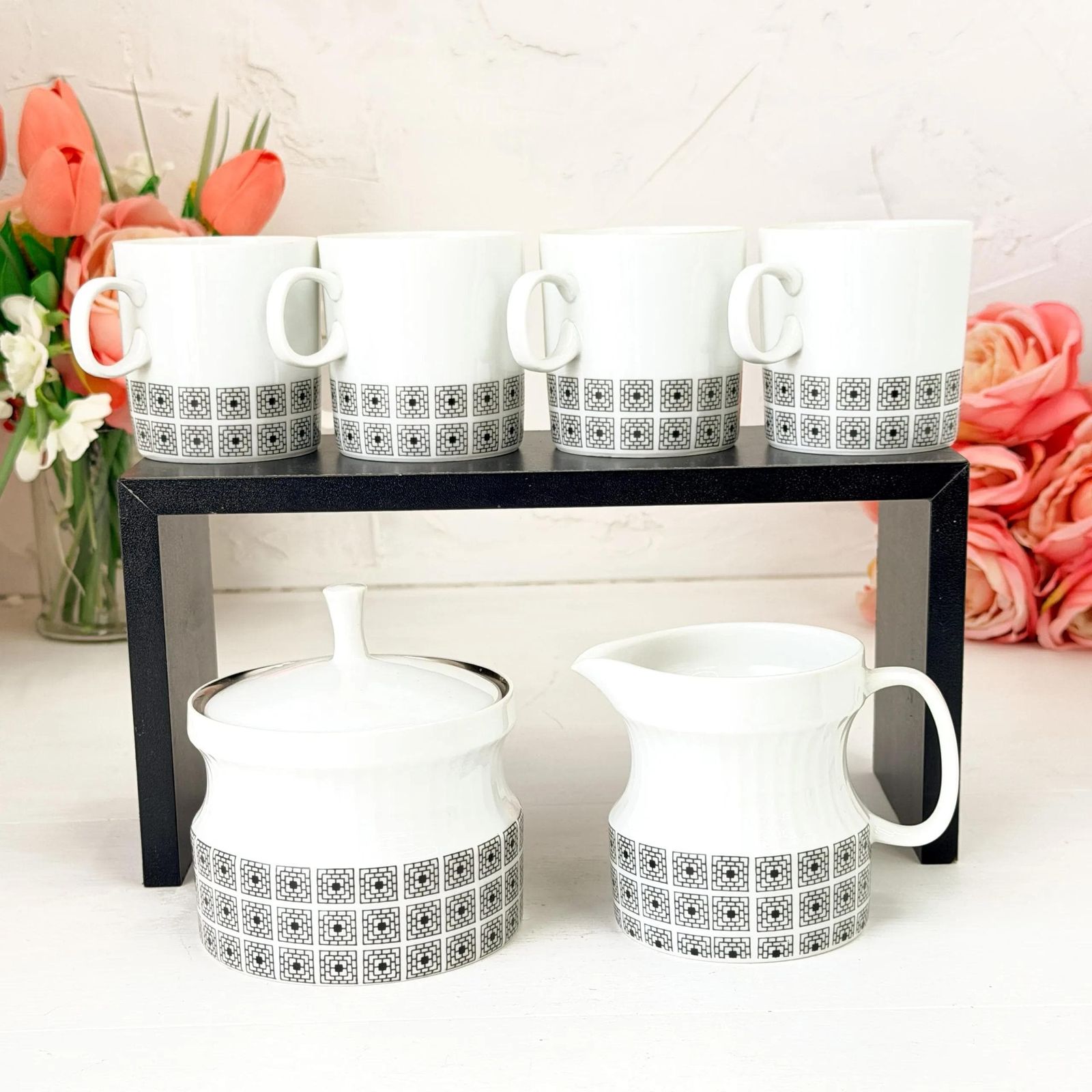 Loučky Nefertiti Porselein Theeservies Jaroslav Ježek Mid Century 1964