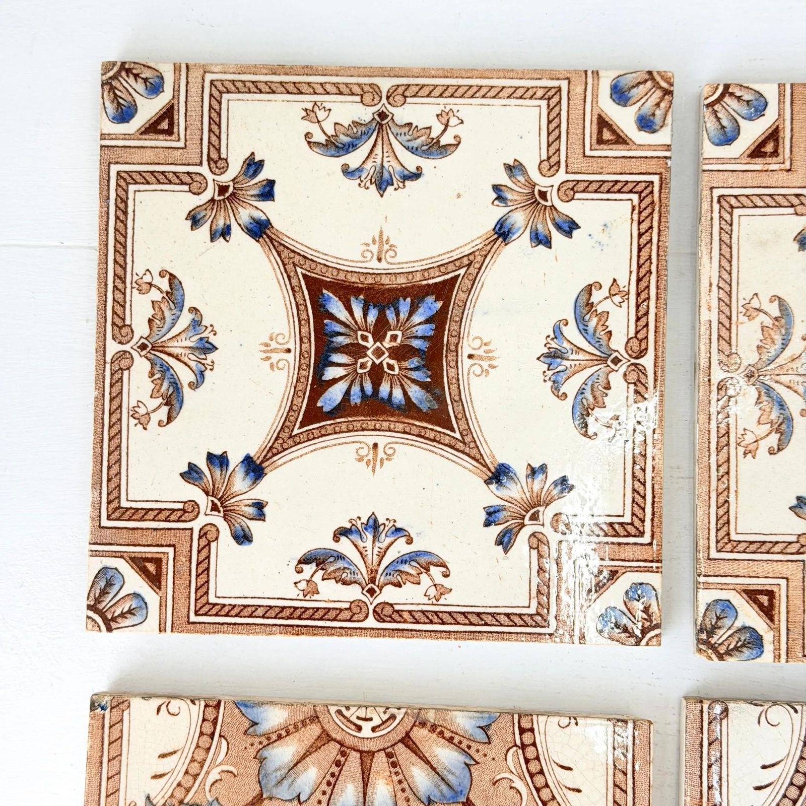 photo vinterior T & R Boote Ltd Fireplace Tiles Transfer Print Tint C1900