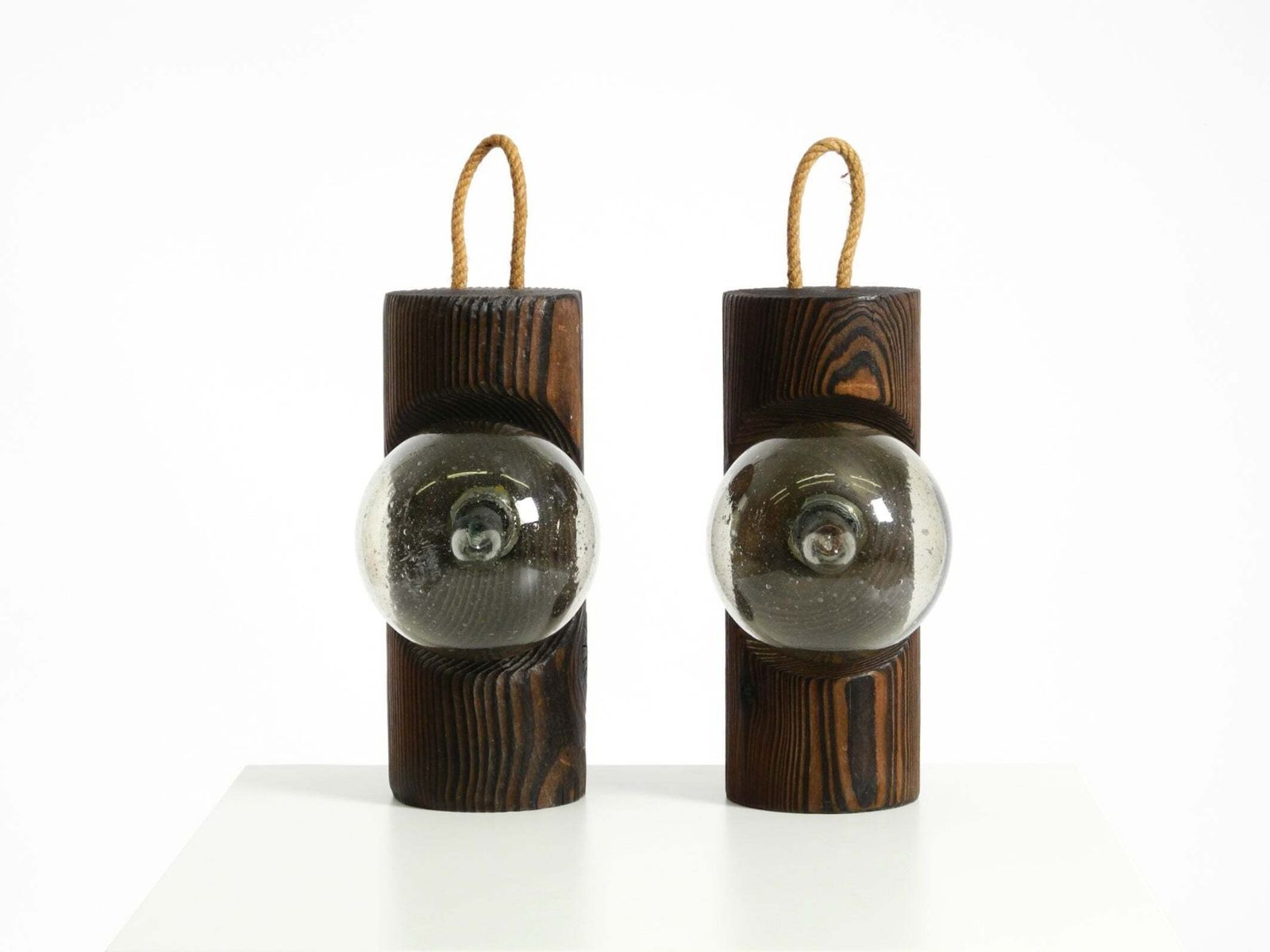 Pair Of Rare 1960s Temde Table And Wall Lamps Made Of Solid Pine, Each With One photo furniture
