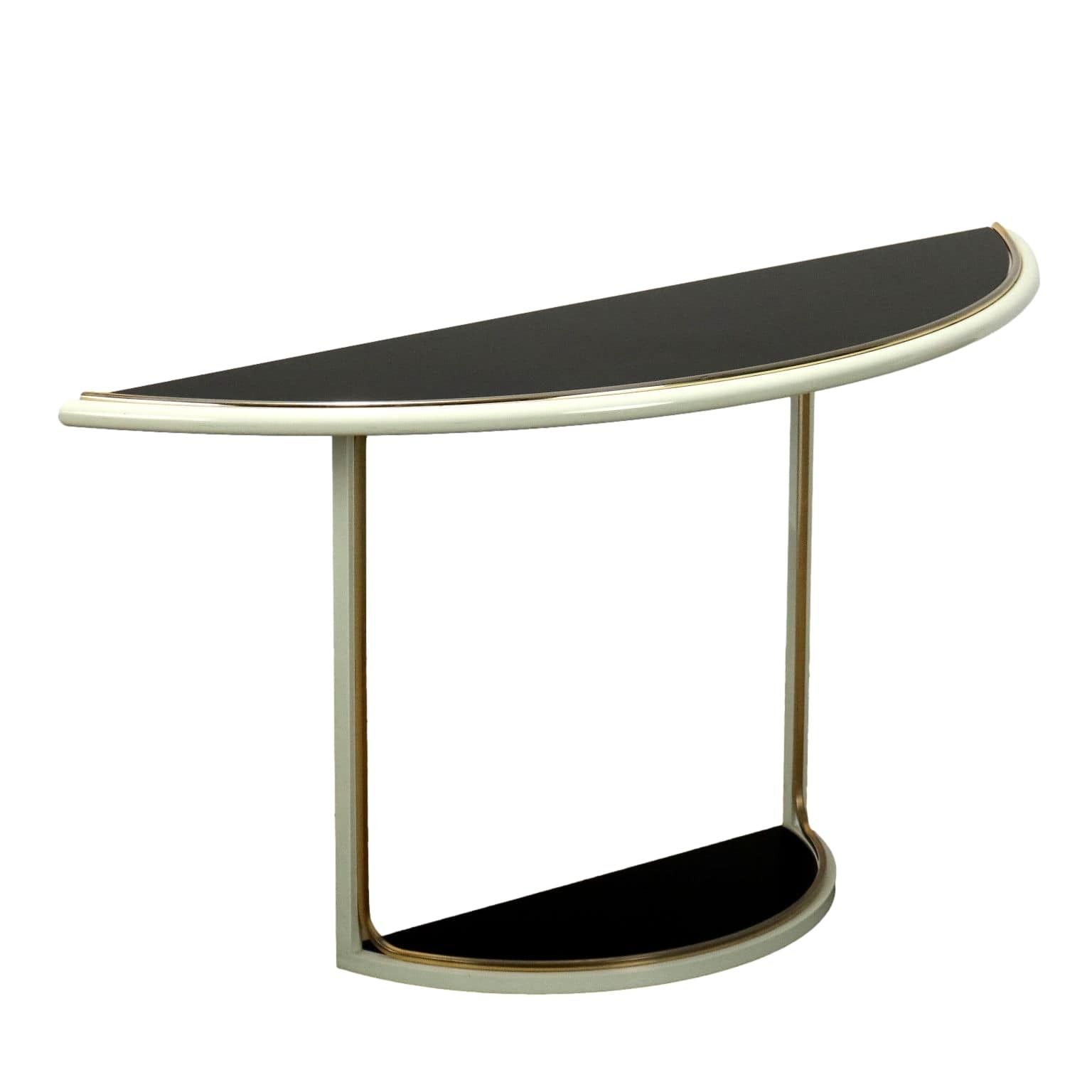 Vintage Console Design Tommaso Barbi Metal Brass 1970s 80s