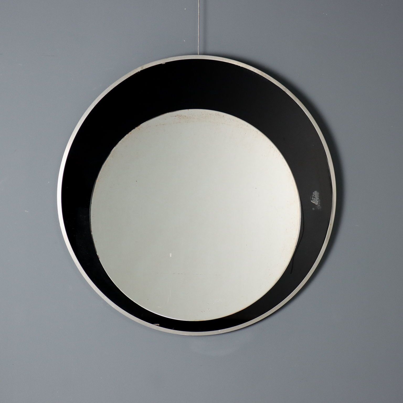 Vintage spiegel, rond model, Italië, jaren 1960-1970