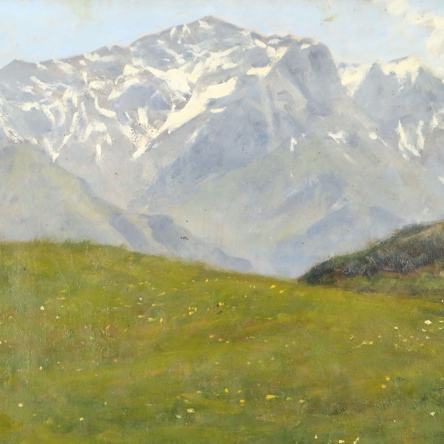 Schilderij van Eugenio Spreafico, Alpenlandschap met koeien photo Kunst
