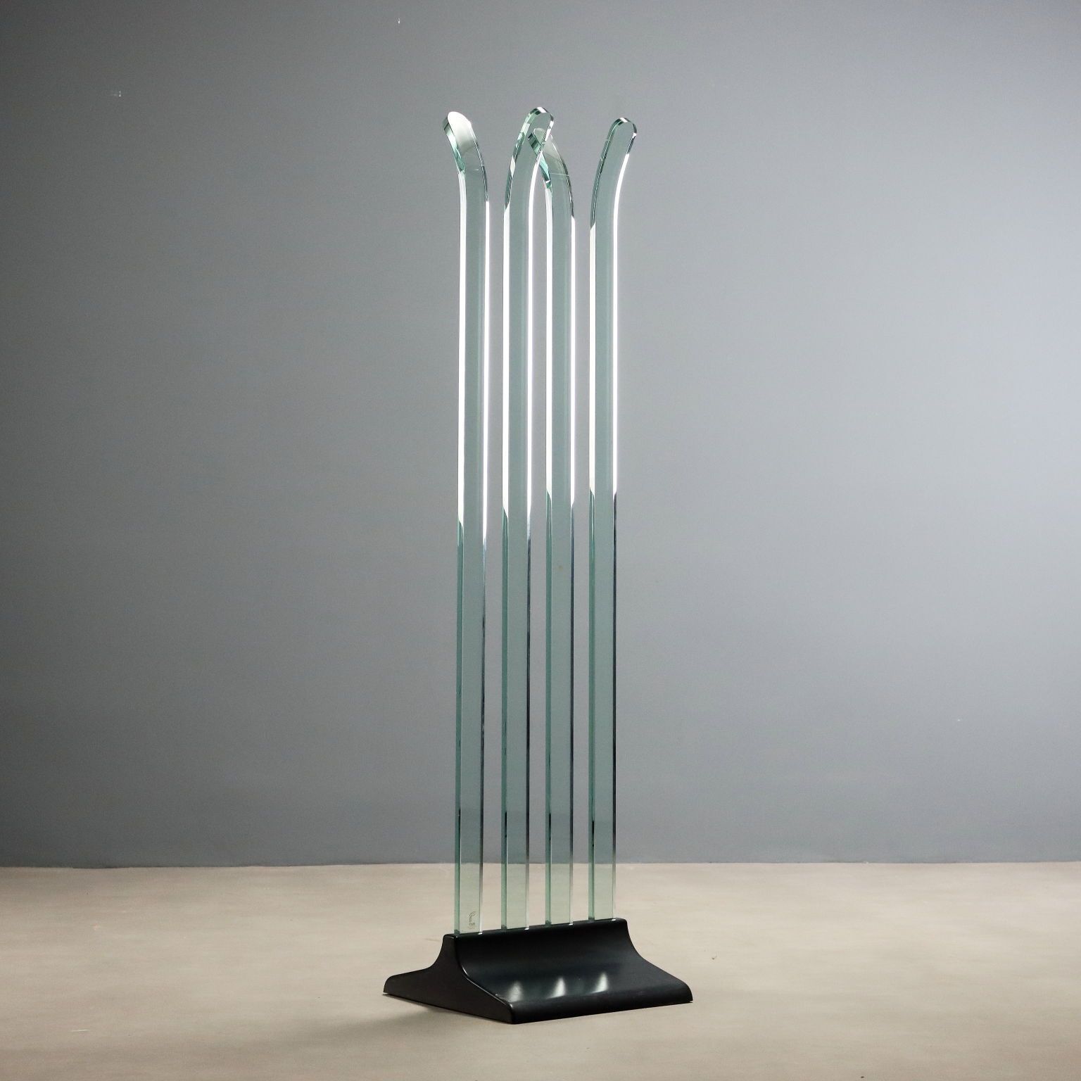 Vintage Coat Stand Fiam Plastic Glass Design Italy 1970s 1980s