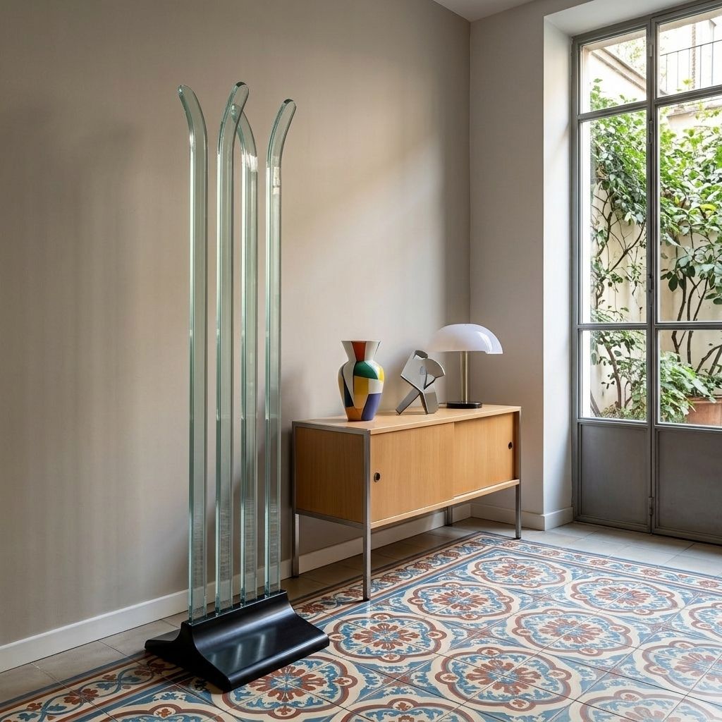 Vintage Coat Stand Fiam Plastic Glass Design Italy 1970s 1980s photo furniture