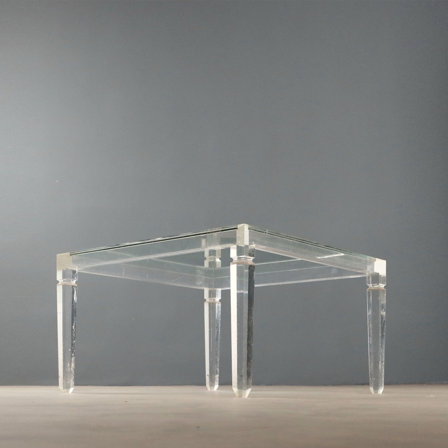 Vintage Salontafel Kunststof Glas Design Italië jaren 1990 photo vintage