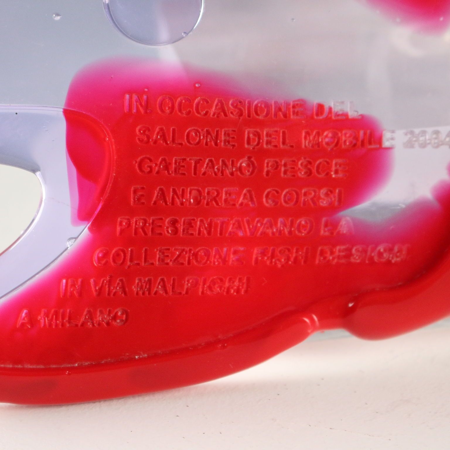 Gaetano Pesce Exhibition Invitation Fish Design Italy 2004 photo 270.0