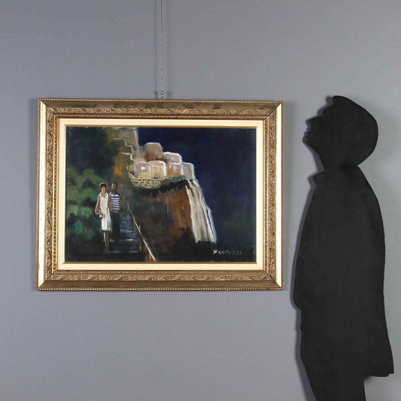 Eigentijds schilderij gesigneerd Eliano Fantuzzi Landschap XX Eeuw photo furniture