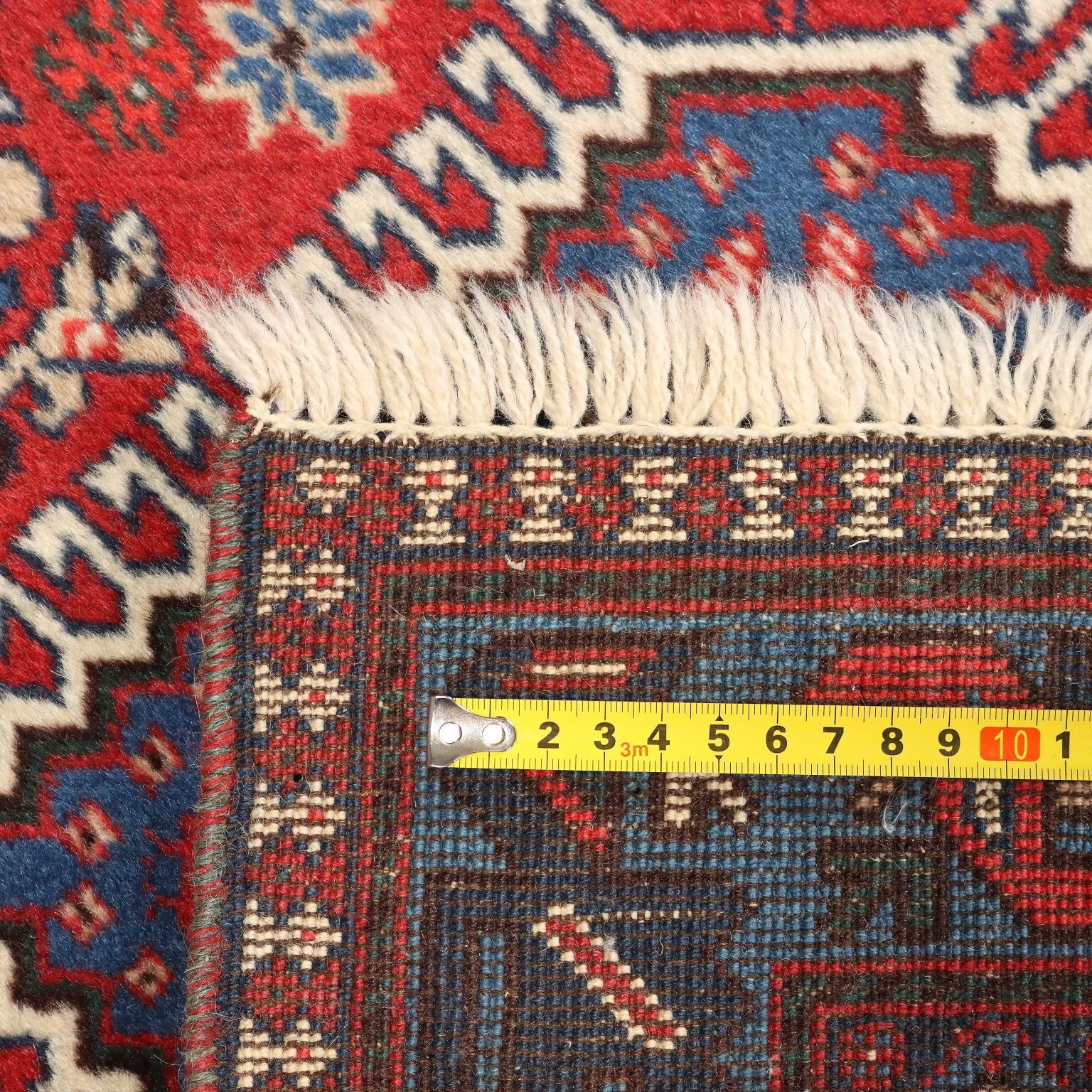 Antiek Aziatisch tapijt, wol, zware knoop, handgemaakt, 79 x 34 in photo buy