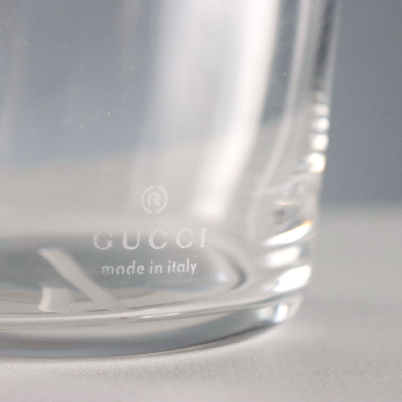 Vintage Gucci Glazen Transparant Glas Italië 20e Eeuw photo vinterior