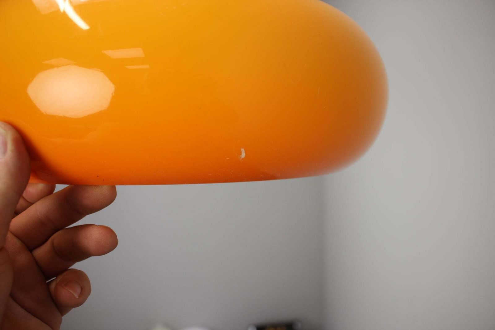 Harvey Guzzini oranje Space Age hanglamp, Italië, jaren 1970 photo vinterior