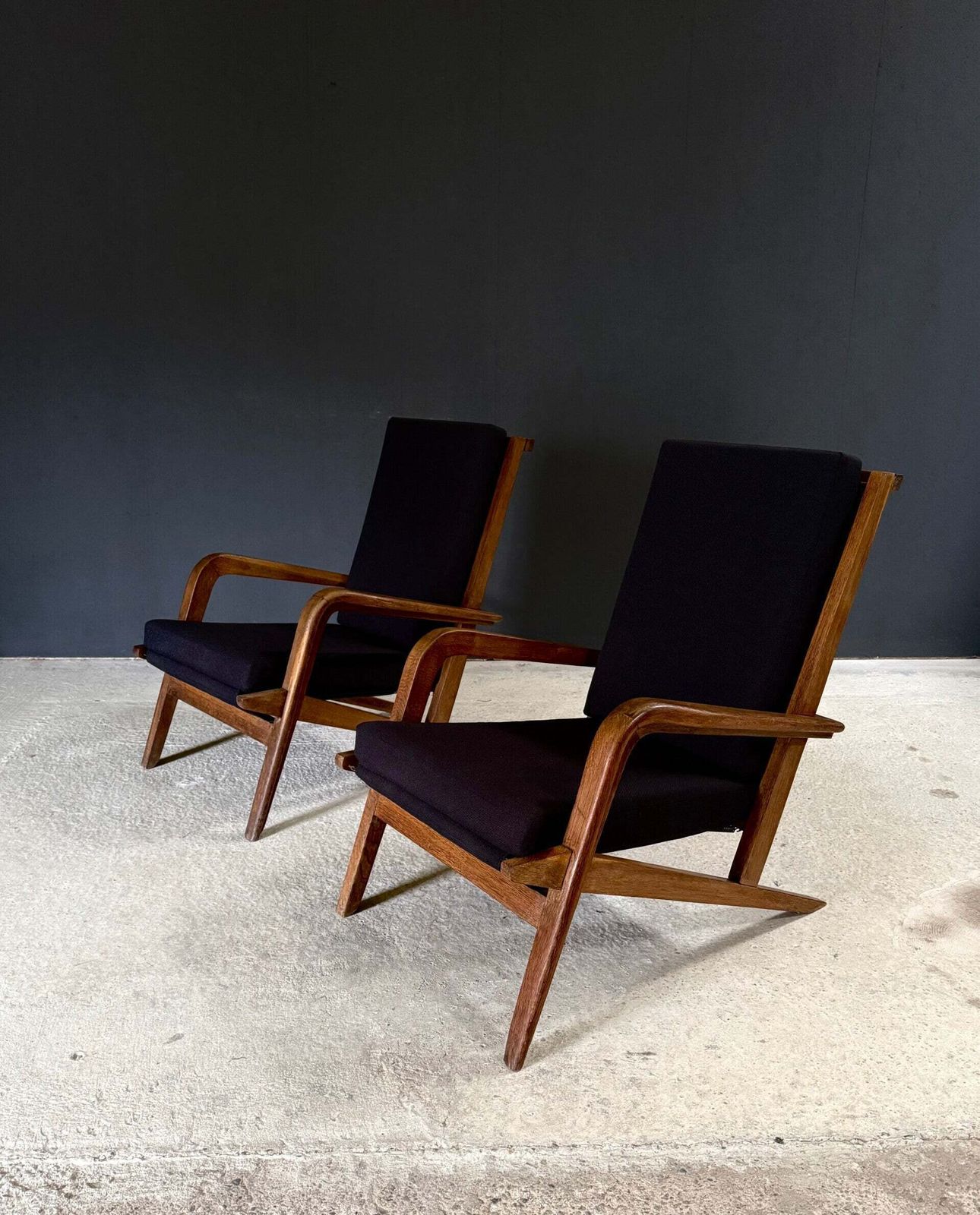 Mcm Design Lounge Chair Set, Frankrijk jaren 1950 photo for sale