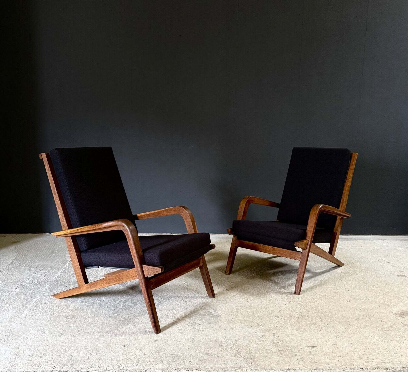 Mcm Design Lounge Chair Set, Frankrijk jaren 1950 photo vintage