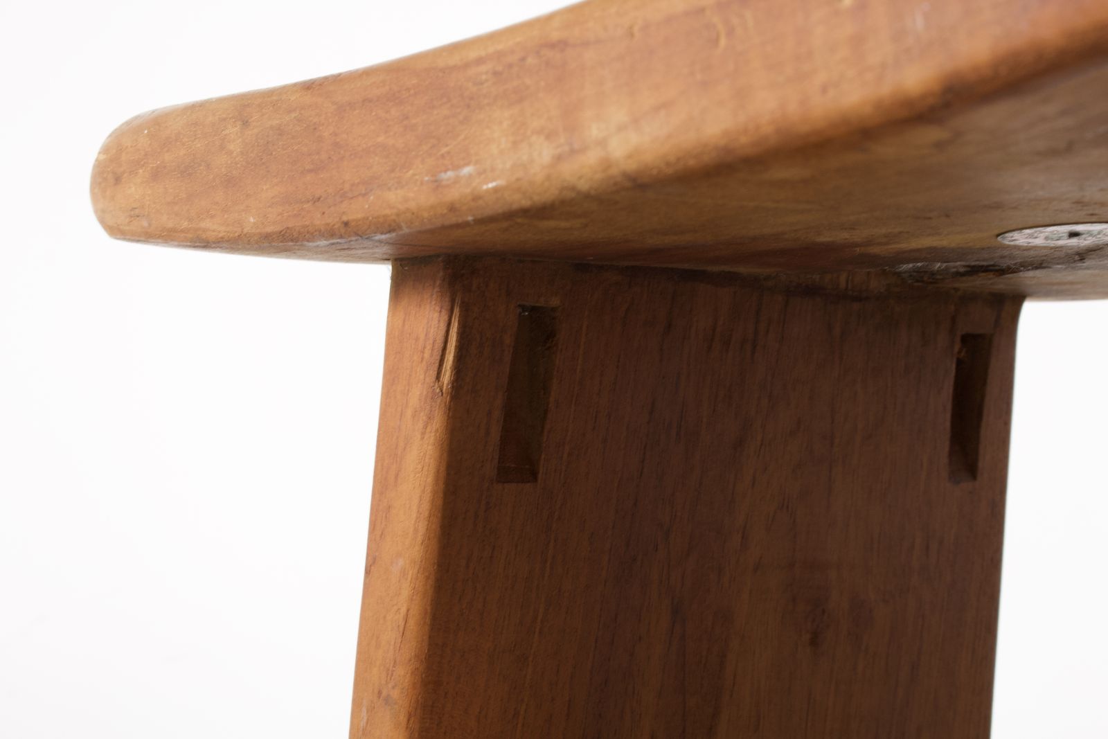 Tree Cycled Emi Mid Century Modern Vernacular Wooden Stool photo for sale