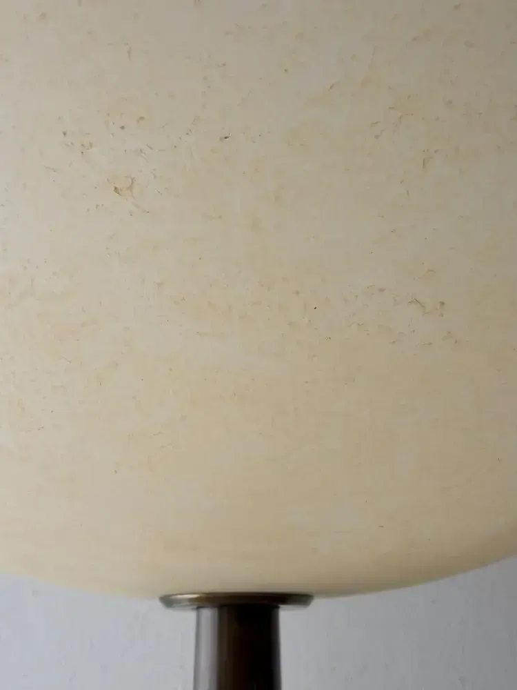 Lumiere Messing Vloerlamp Met Glazen Uplighter Frankrijk jaren 1980 photo vintage