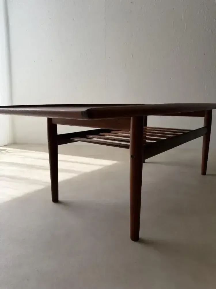 Grete Jalk Teak Salontafel Glostrup Møbelfabrik ca. jaren 1960 photo vintage