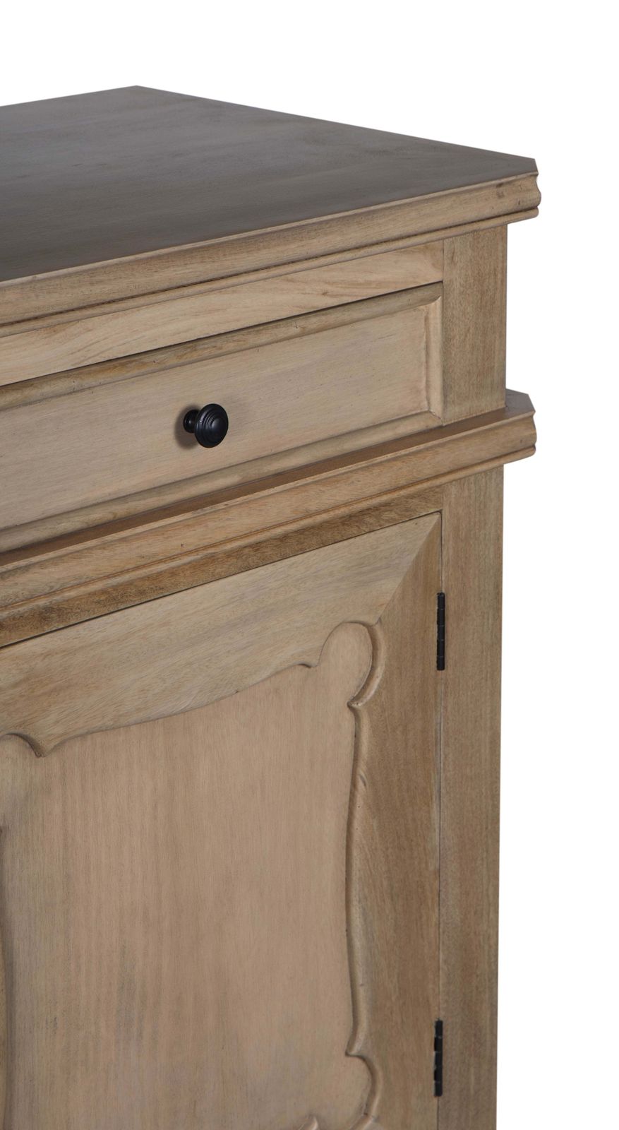 Dressoir van Naturel Mangohout met Twee Deuren, Twee Lades en Binnenste Plank photo for sale