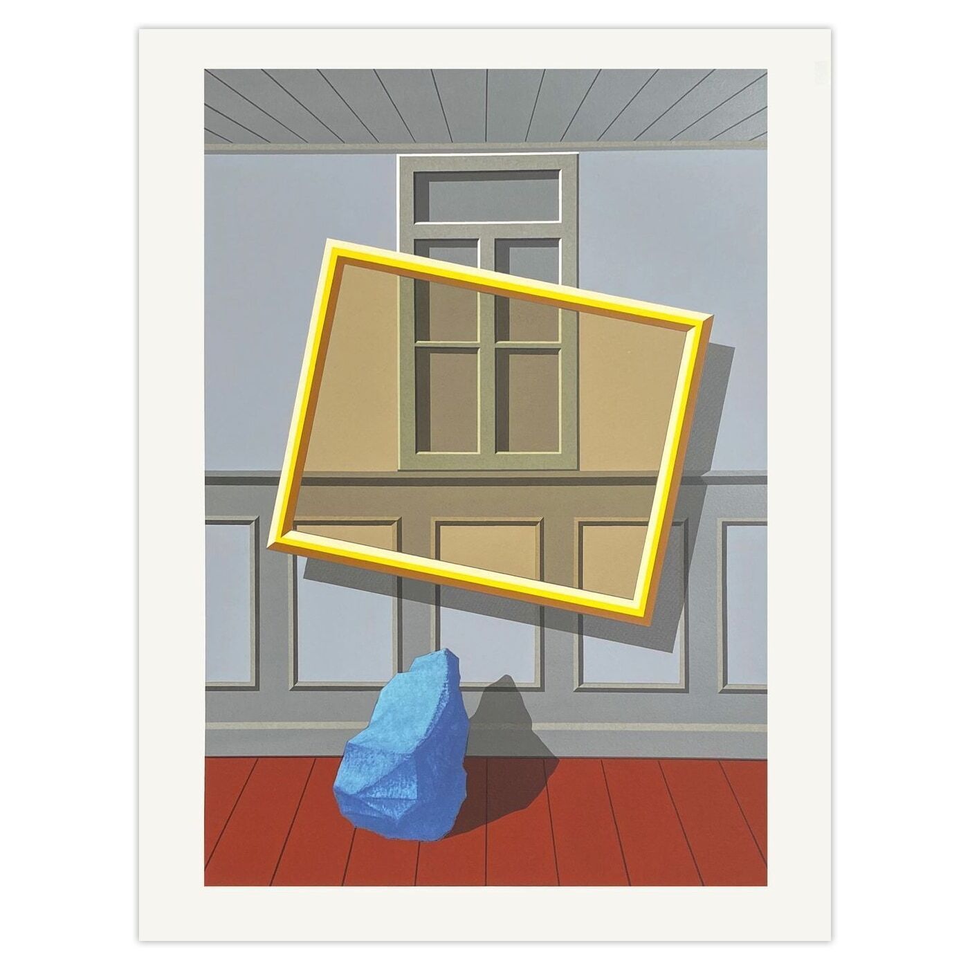 Alexis Keunen Zeefdruk Hommage à Magritte I 1983