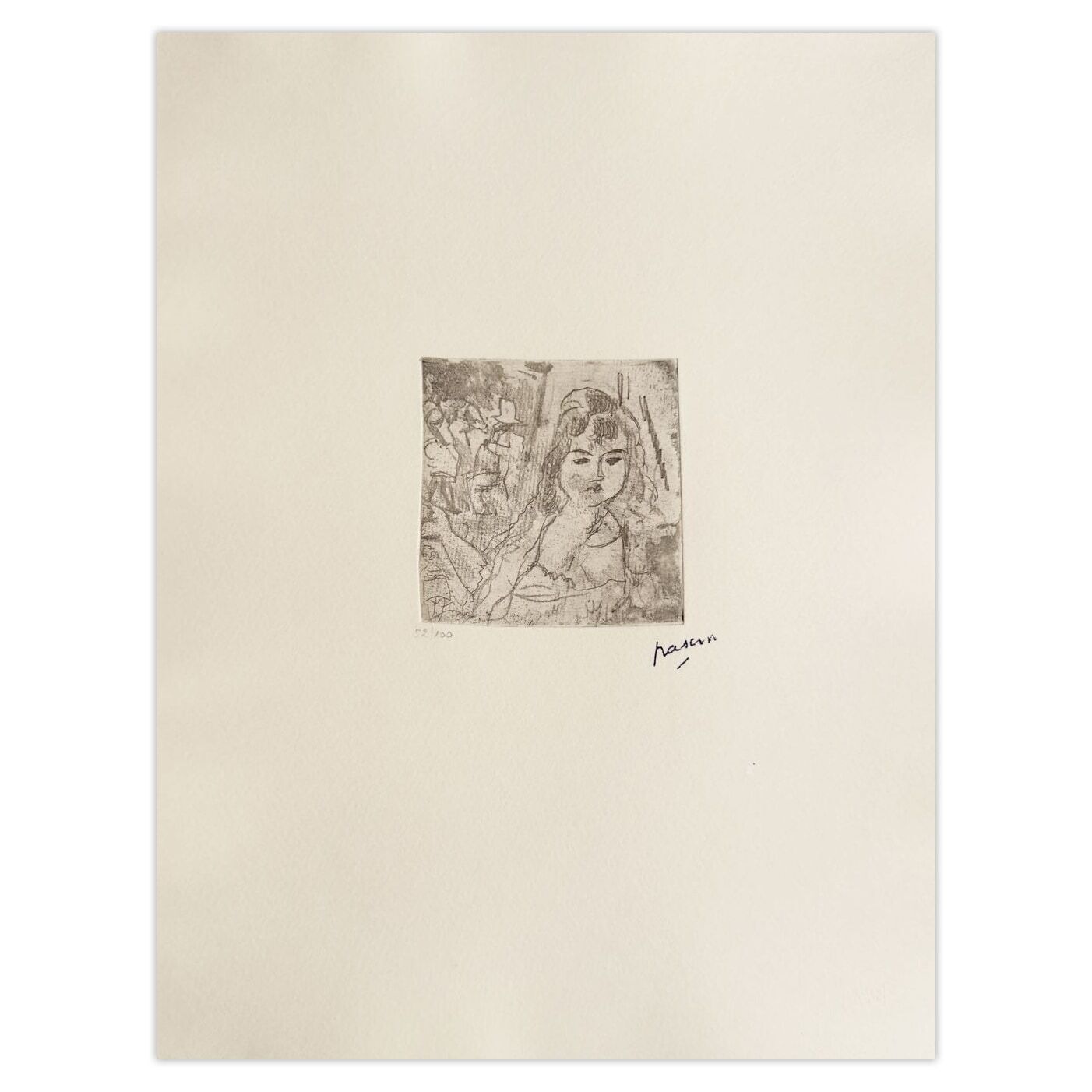Jules Pascin Etching Personnage D'amérique 1980