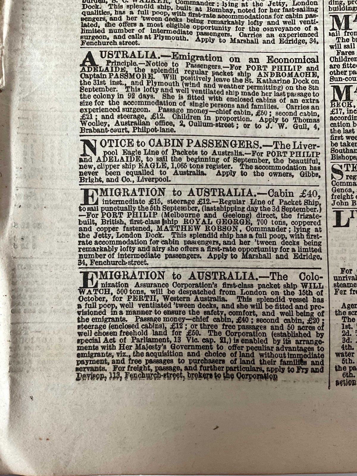 photo vintage The Times Newspaper augustus 1851, complete maandreeks, Victoriaanse dagbladen met supplementen