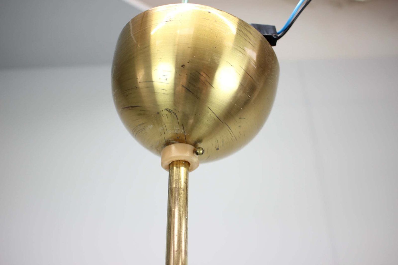 Lampe suspendue Ufo Josef Hůrka pour Napako, Tchécoslovaquie, années 1930 photo vintage