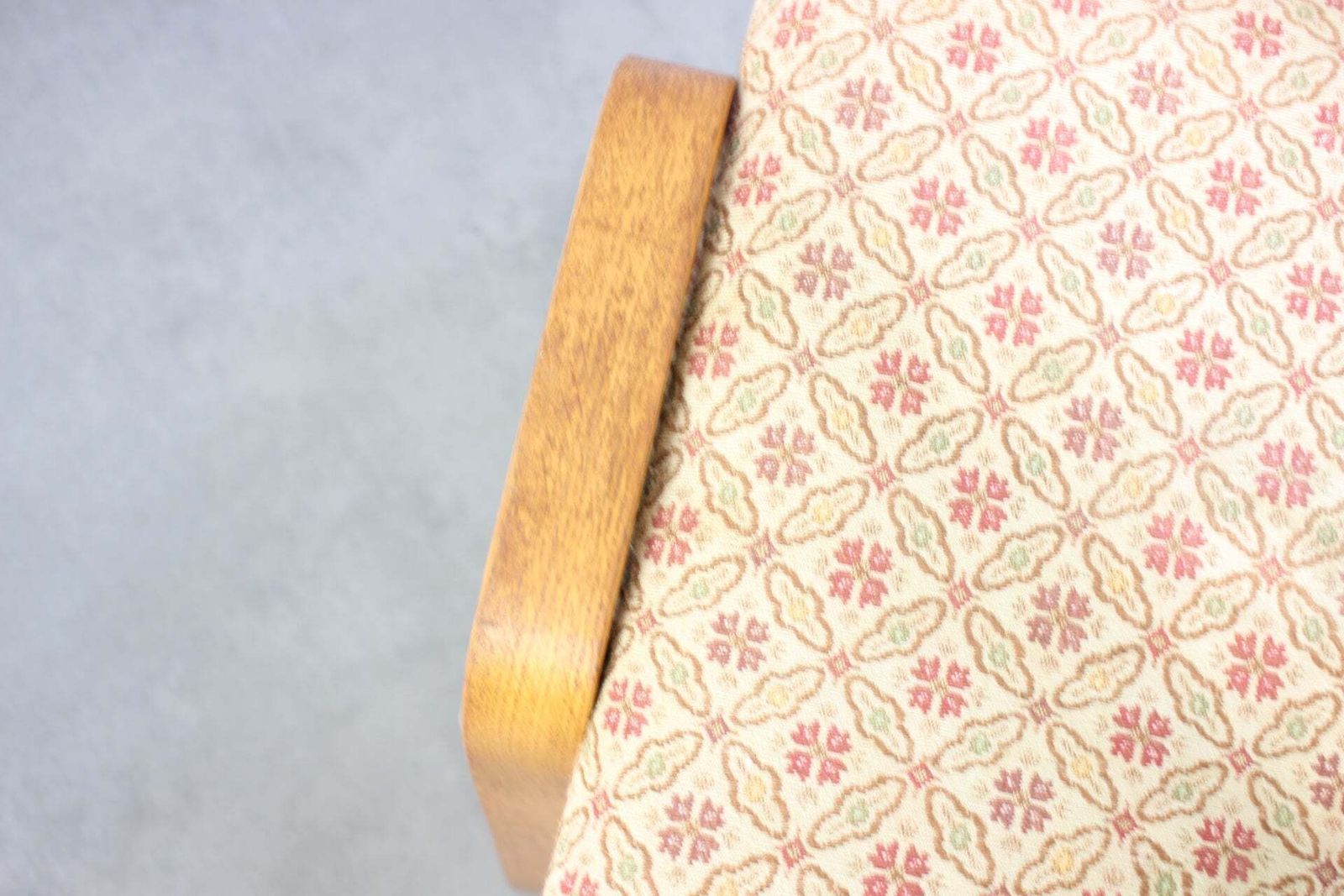 Jitona Mid Century Upholstered Footstool, Czechoslovakia, 1960s photo vinterior