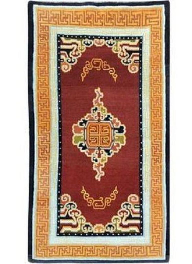 Vintage Tibetaans tapijt 2,11 m x 1,24 m