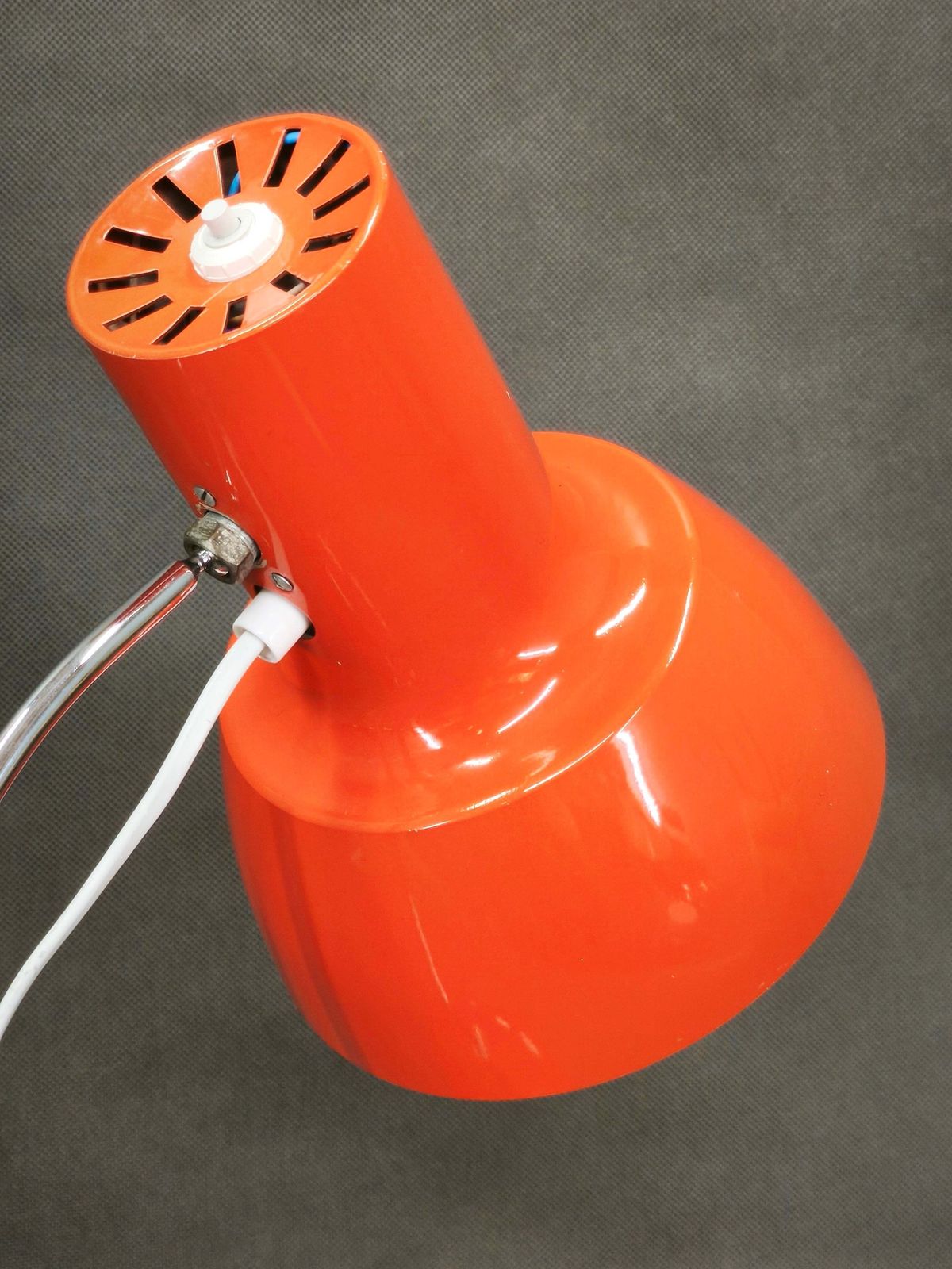 Josef Hůrka Orange Table Lamp For Napako, Czechoslovakia, 1960s photo Lighting