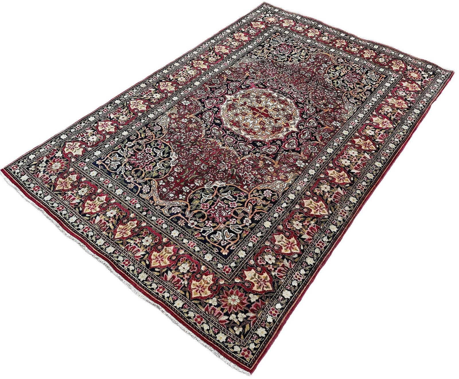 Antique Isfahan Rug 2.09m X 1.39m photo for sale