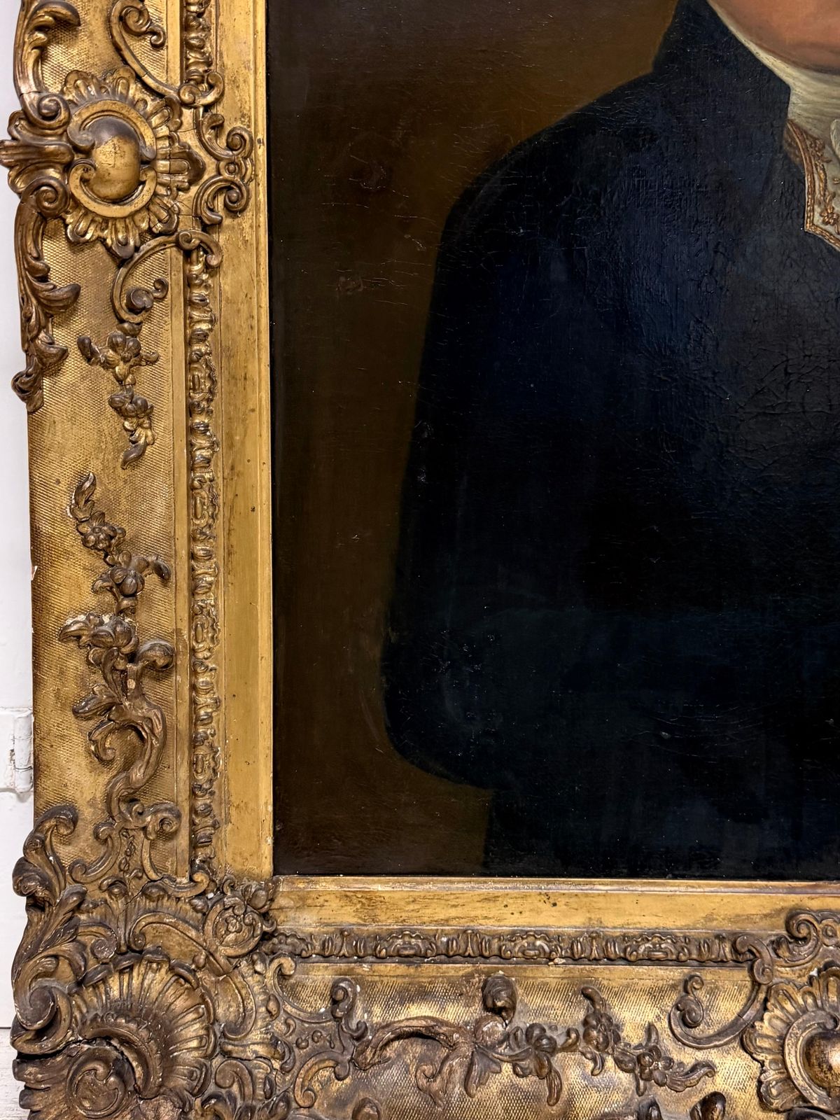 Portrait d'un gentilhomme en redingote bleue, école anglaise du XVIIIe siècle, peinture à l'huile photo 2499.0