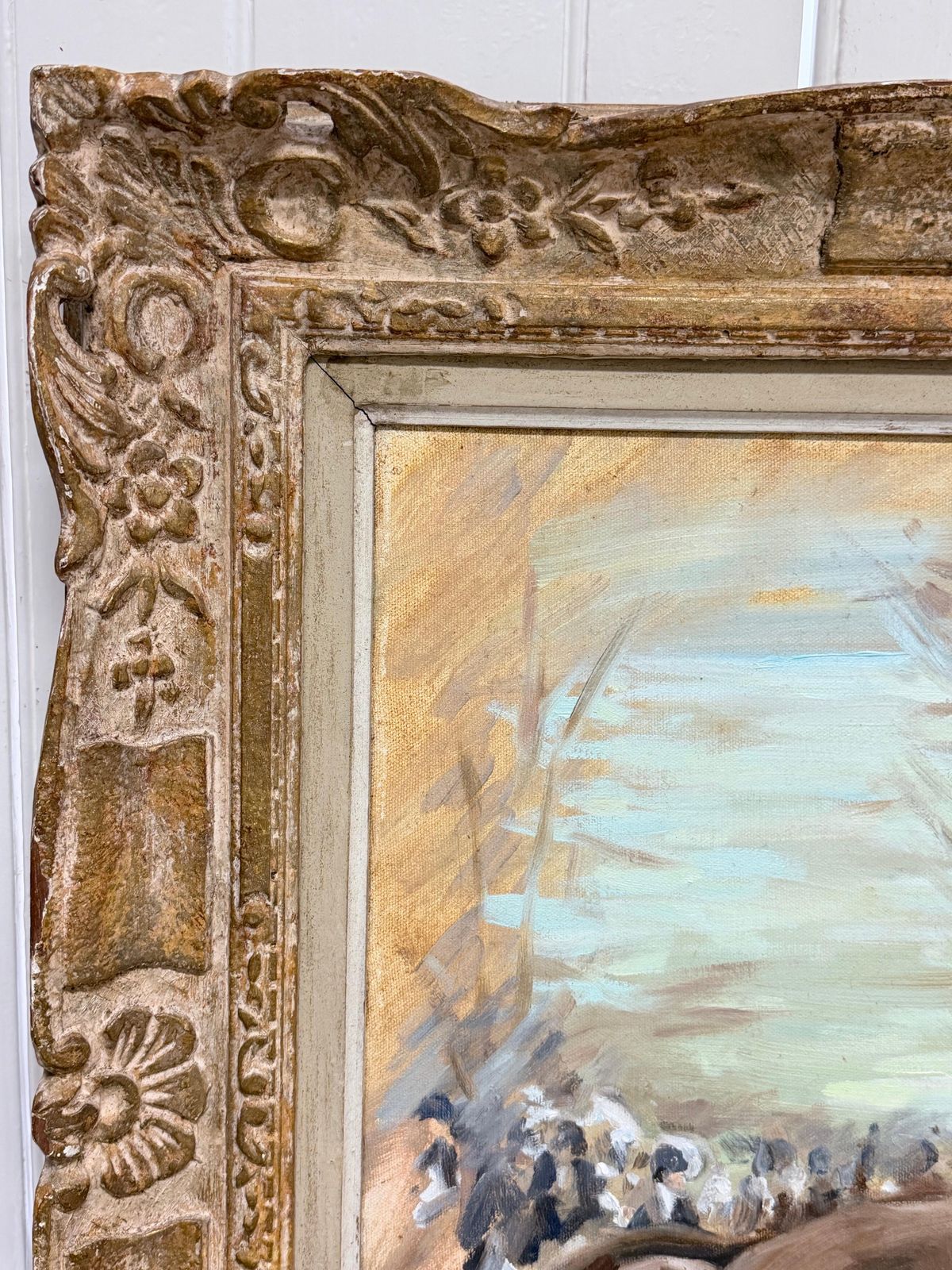 Chasseur à cheval avec une meute, école britannique du XXe siècle, peinture de sport équestre à l'huile photo vinterior