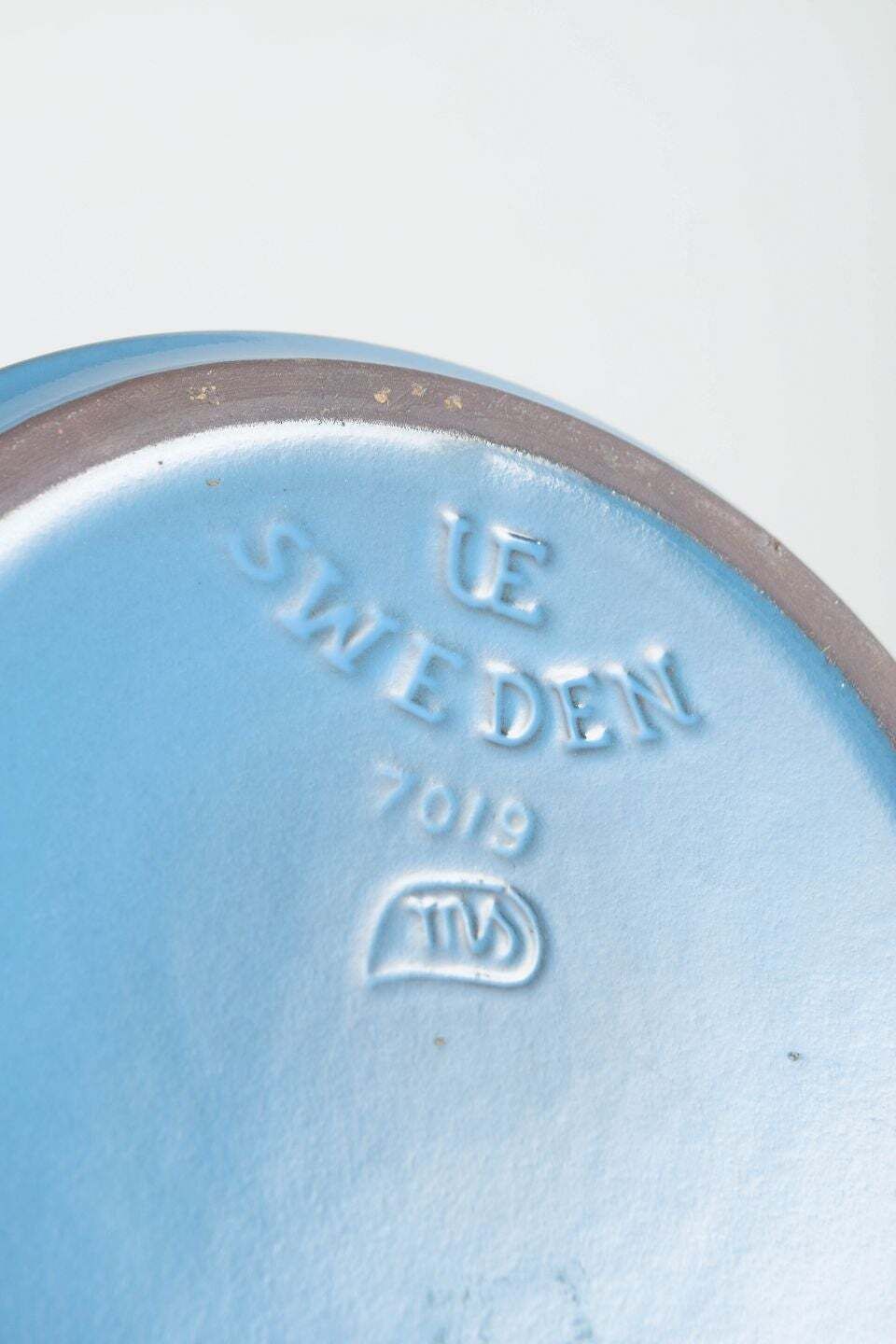 Mari Simmulson, Upsala Ekeby. Coupe ronde à décor géométrique en relief, années 1960 photo Décoration