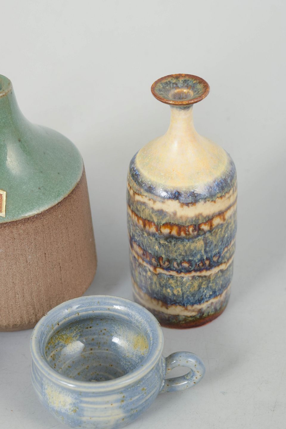 Höganäs And Others. Set Of Five Miniature Stoneware Vases And Bowls. 1970s photo for sale