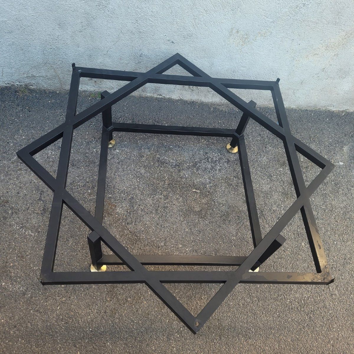 Table basse en fer et onyx, Italie, années 1970 photo furniture