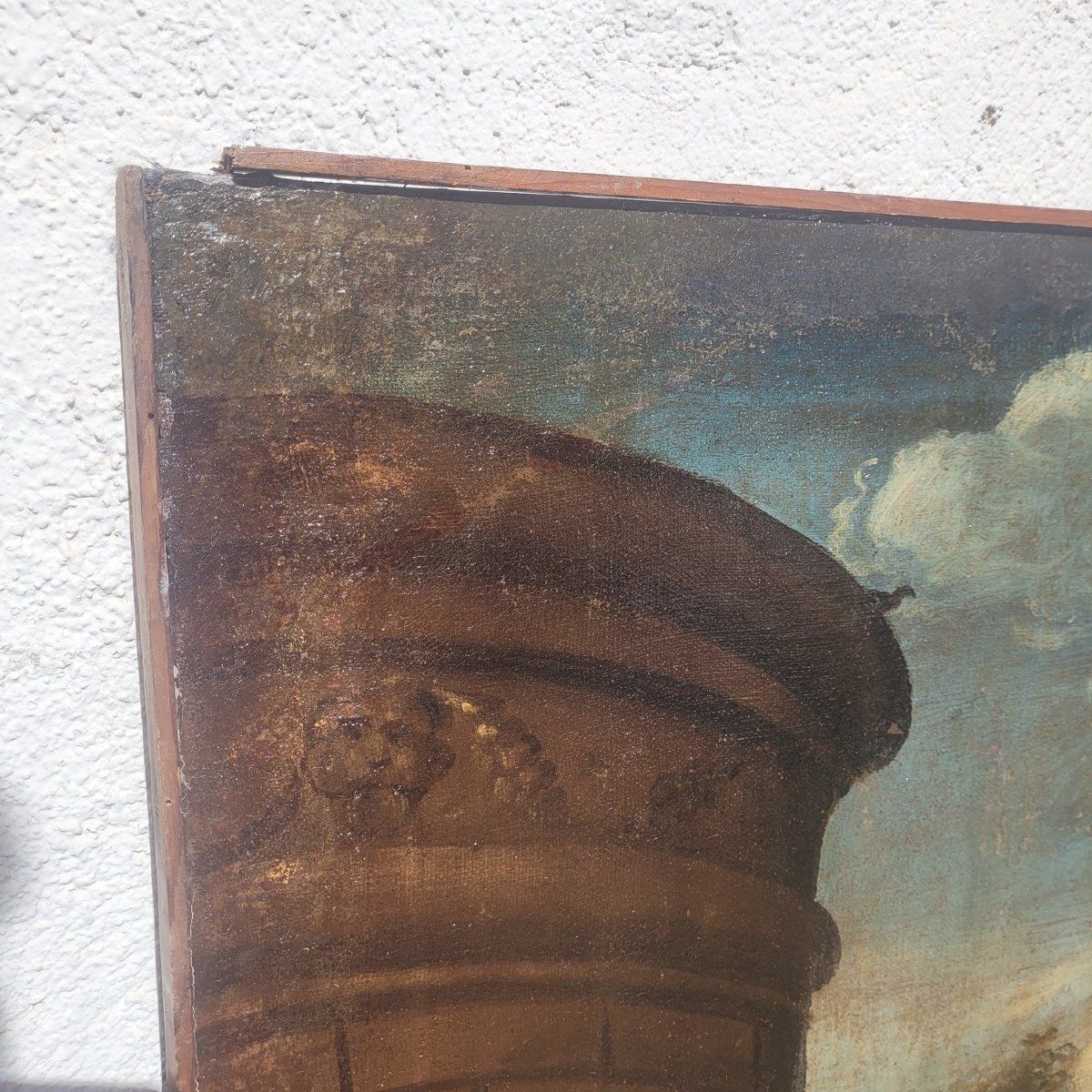 Paire de vues architecturales, 150 x 115 cm, Italie, XVIIe siècle photo buy