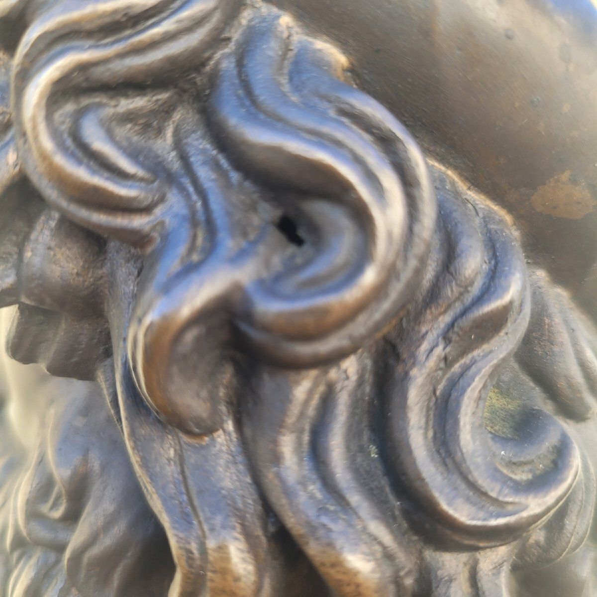 Aesculapius, bronzen buste, H 39 cm, Collas Foundry, 19e eeuw photo buy
