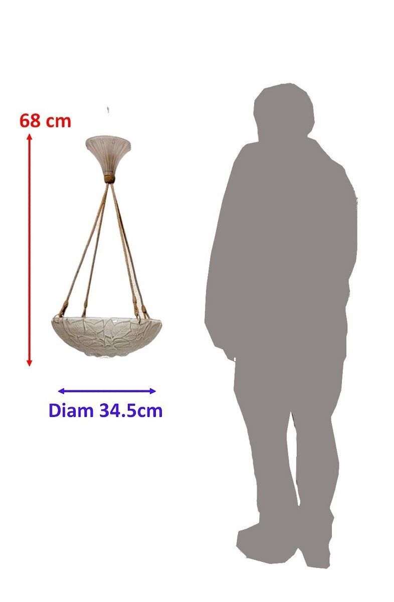 Suspension R Lalique « Charmes » en verre, Art Nouveau photo furniture