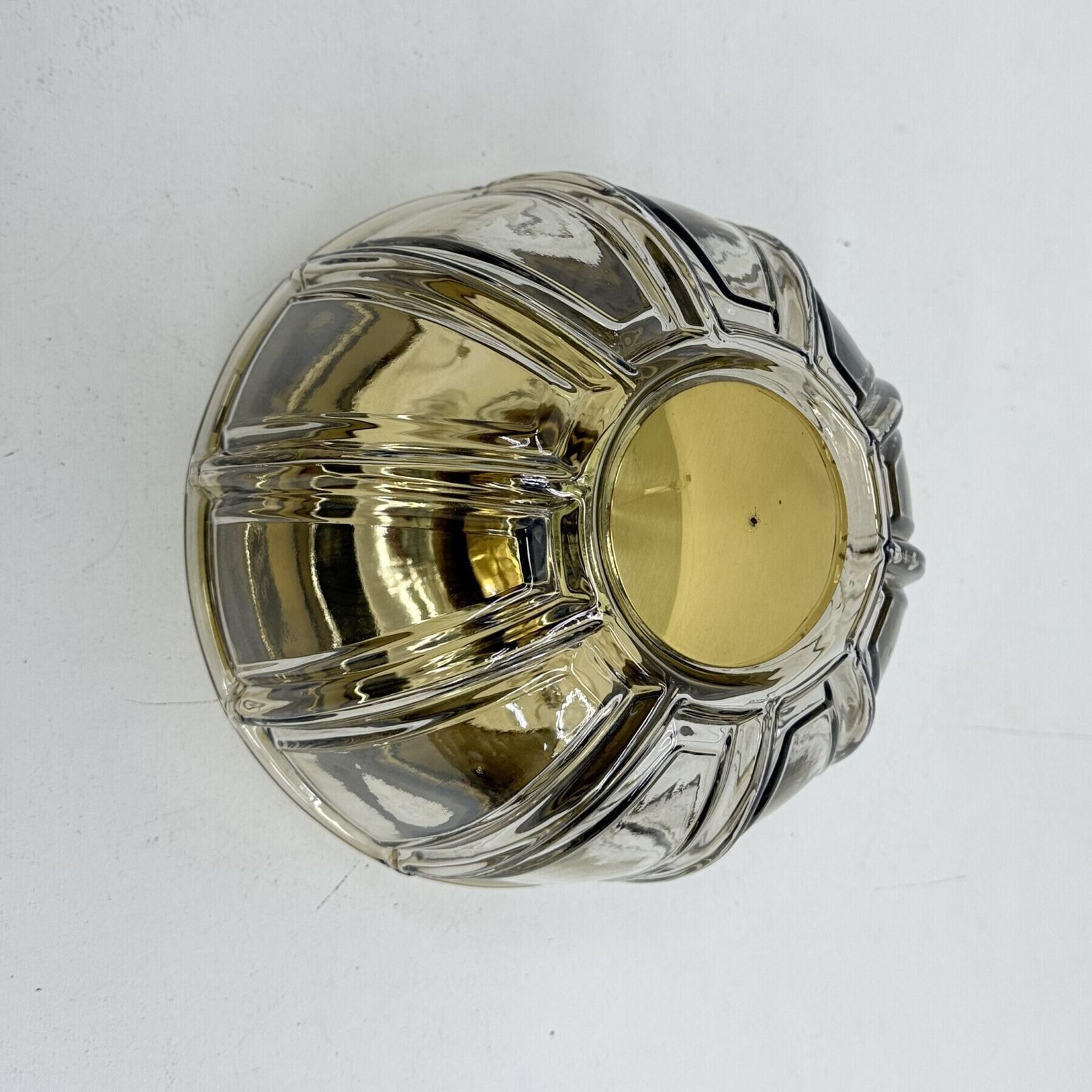 Limburg Galshütte Topaz Toned Glass Flush Mount Wall Light Or Sconce , 1970s , Germany photo for sale