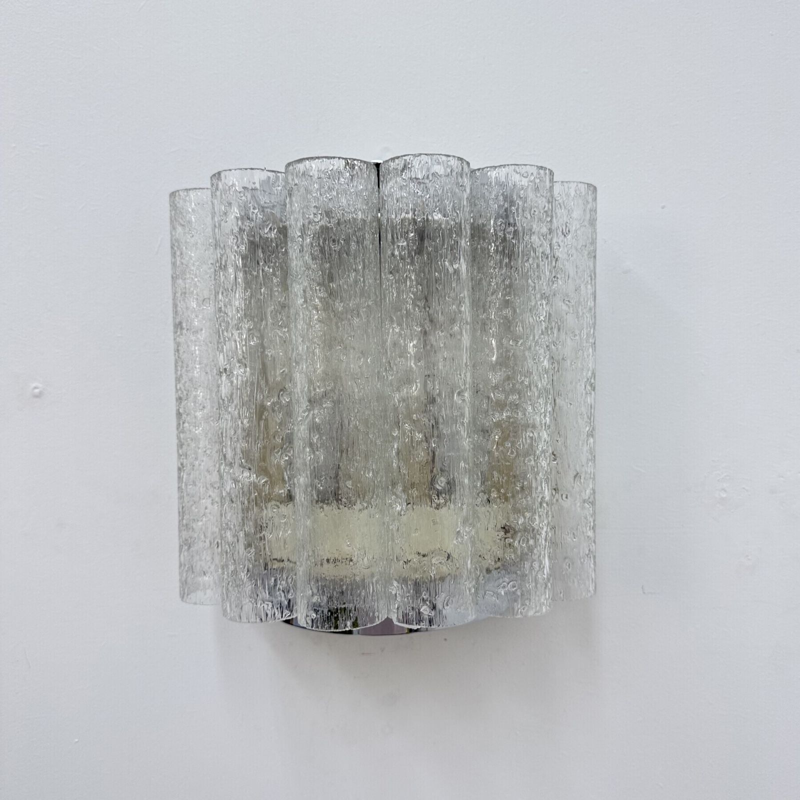 Applique murale Mid-century à tubes en verre Doria Leuchten, années 1970 photo for sale