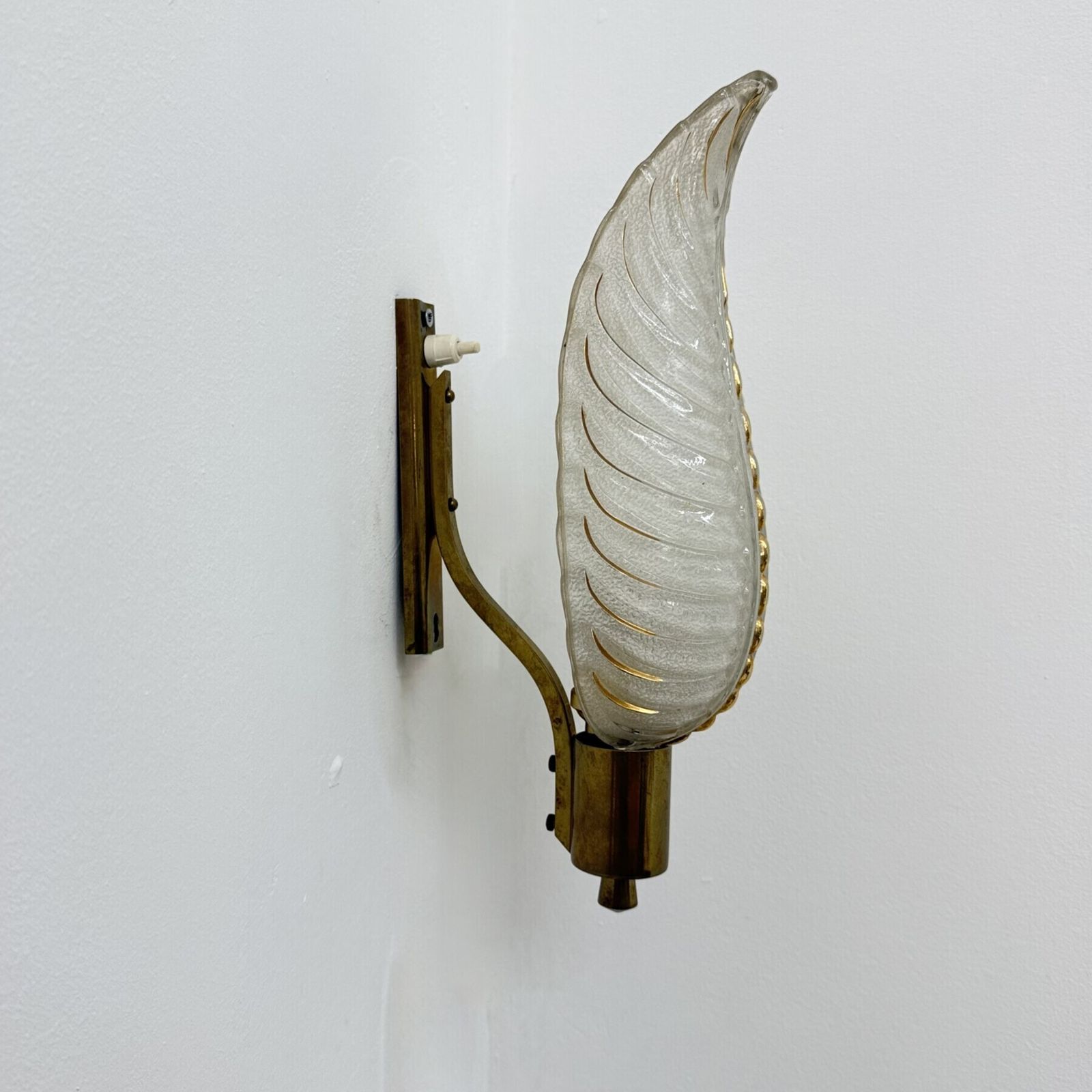 Art Deco Wandlampen van Messing en Glas door Ezan , Frankrijk , jaren 1940 photo Verlichting