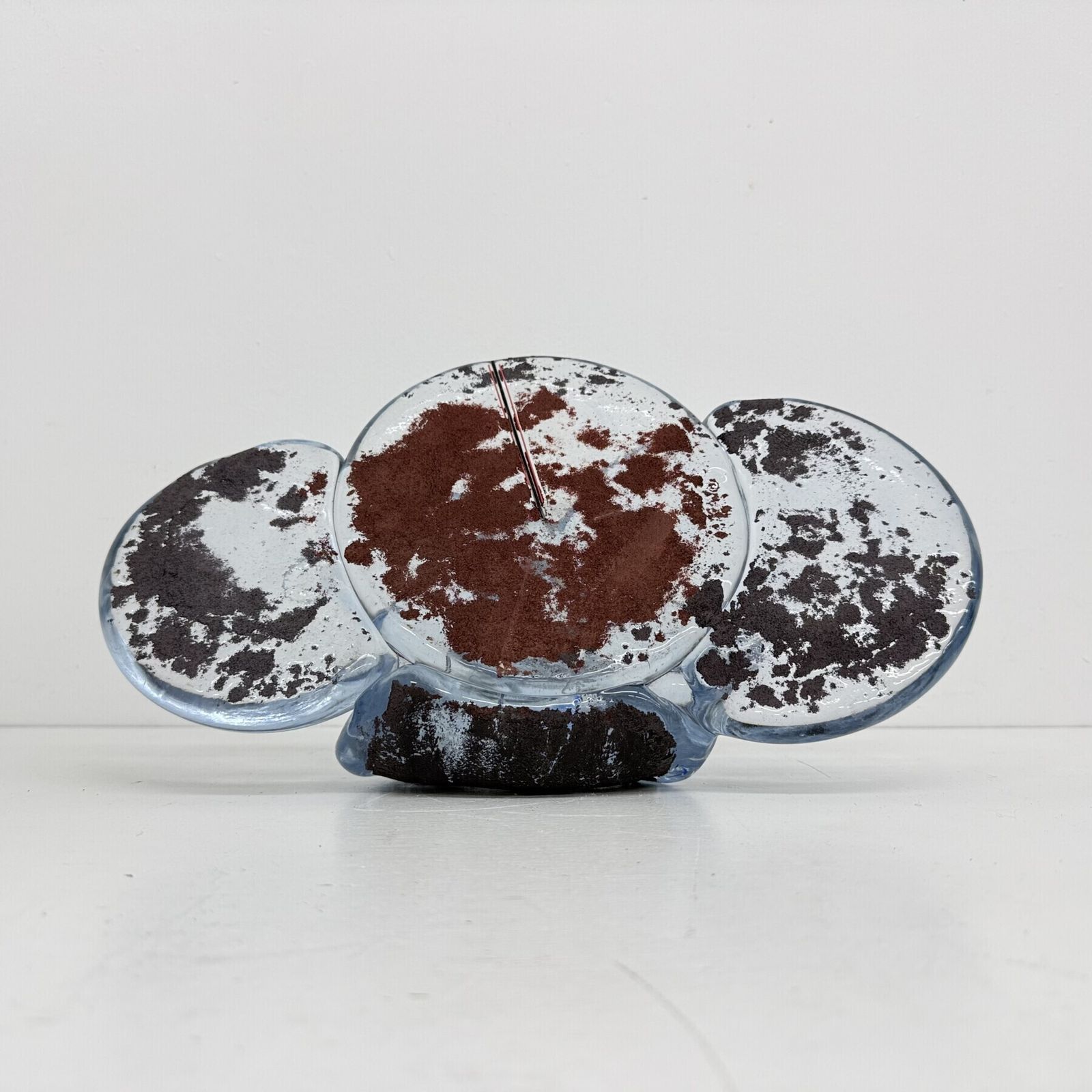 Sculpture abstraite en verre mid-century, années 1970