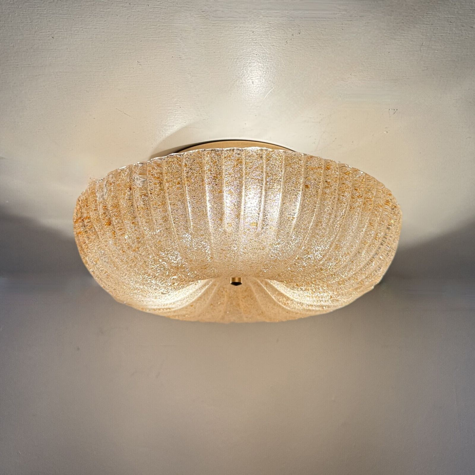 Mid Century Design Glass Ceiling Lamp , 1970s photo vinterior