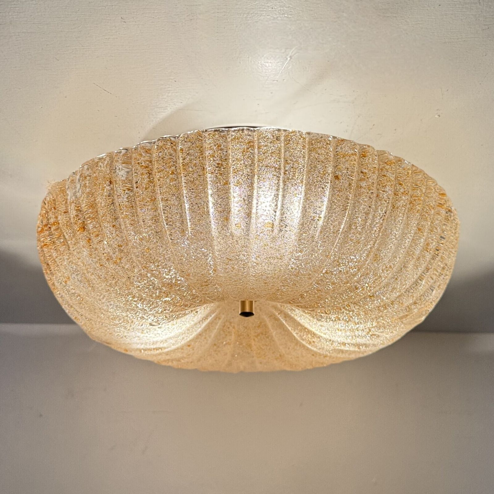 Mid Century Design glazen plafondlamp , jaren 1970 photo buy