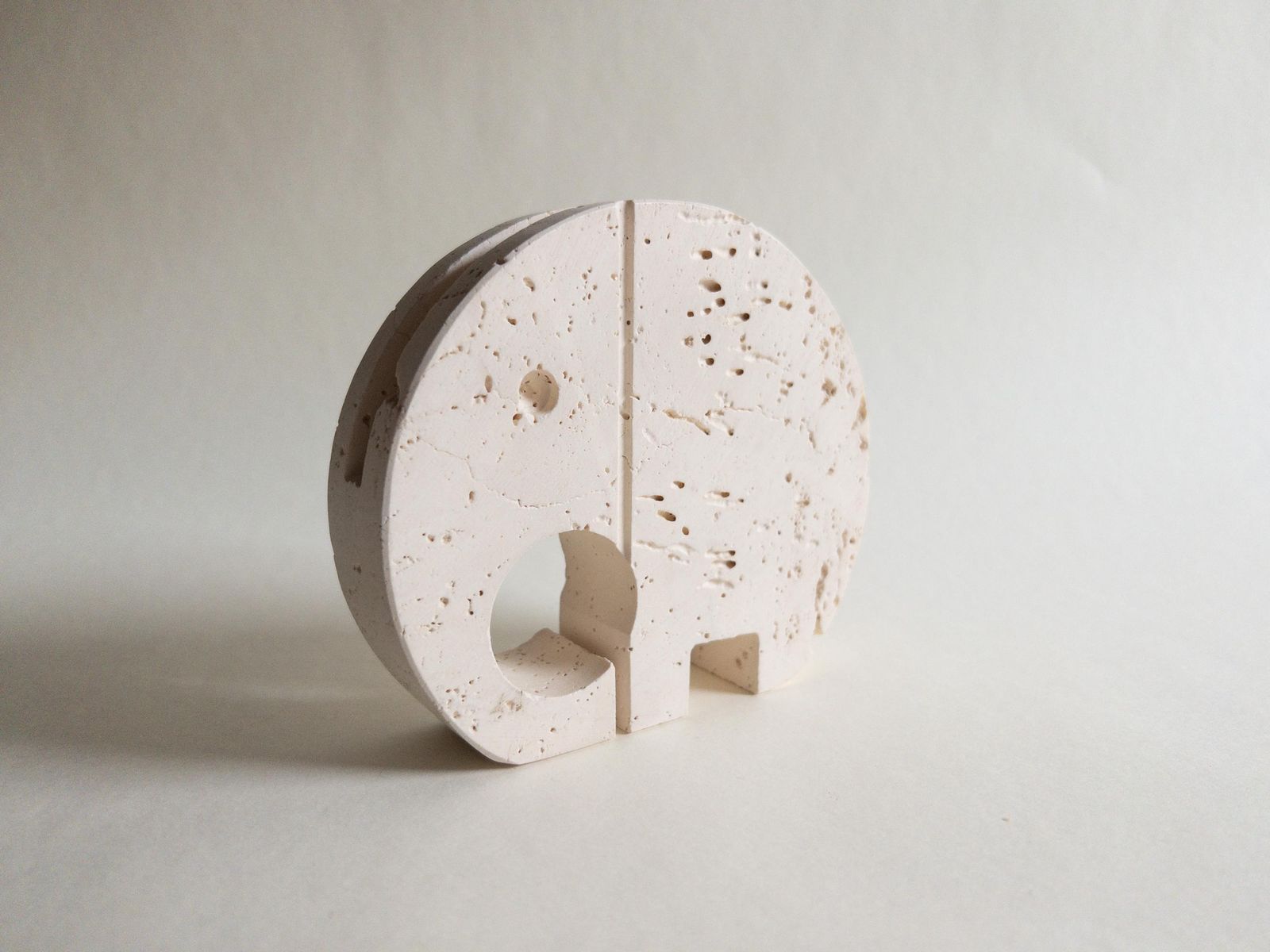 Travertine Elephant Letter Holder By Fratelli Mannelli   Enzo Mari Sculpture   Vintage Italian Design photo for sale
