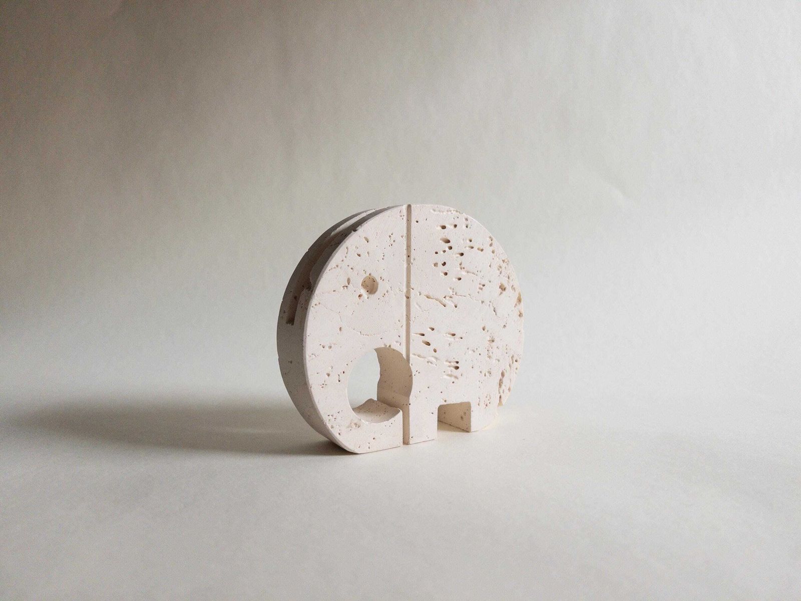Travertine Elephant Letter Holder By Fratelli Mannelli   Enzo Mari Sculpture   Vintage Italian Design photo vintage