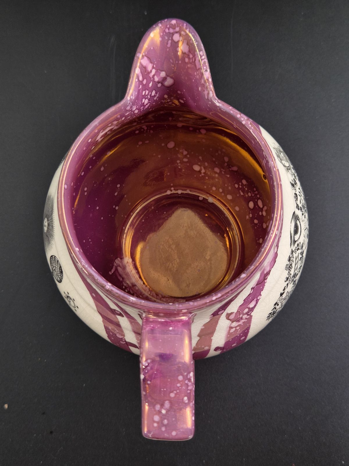 Sunderland Pink Splash Lustre Masonic Jug, Engels aardewerk, ca. 1820-1840 photo buy