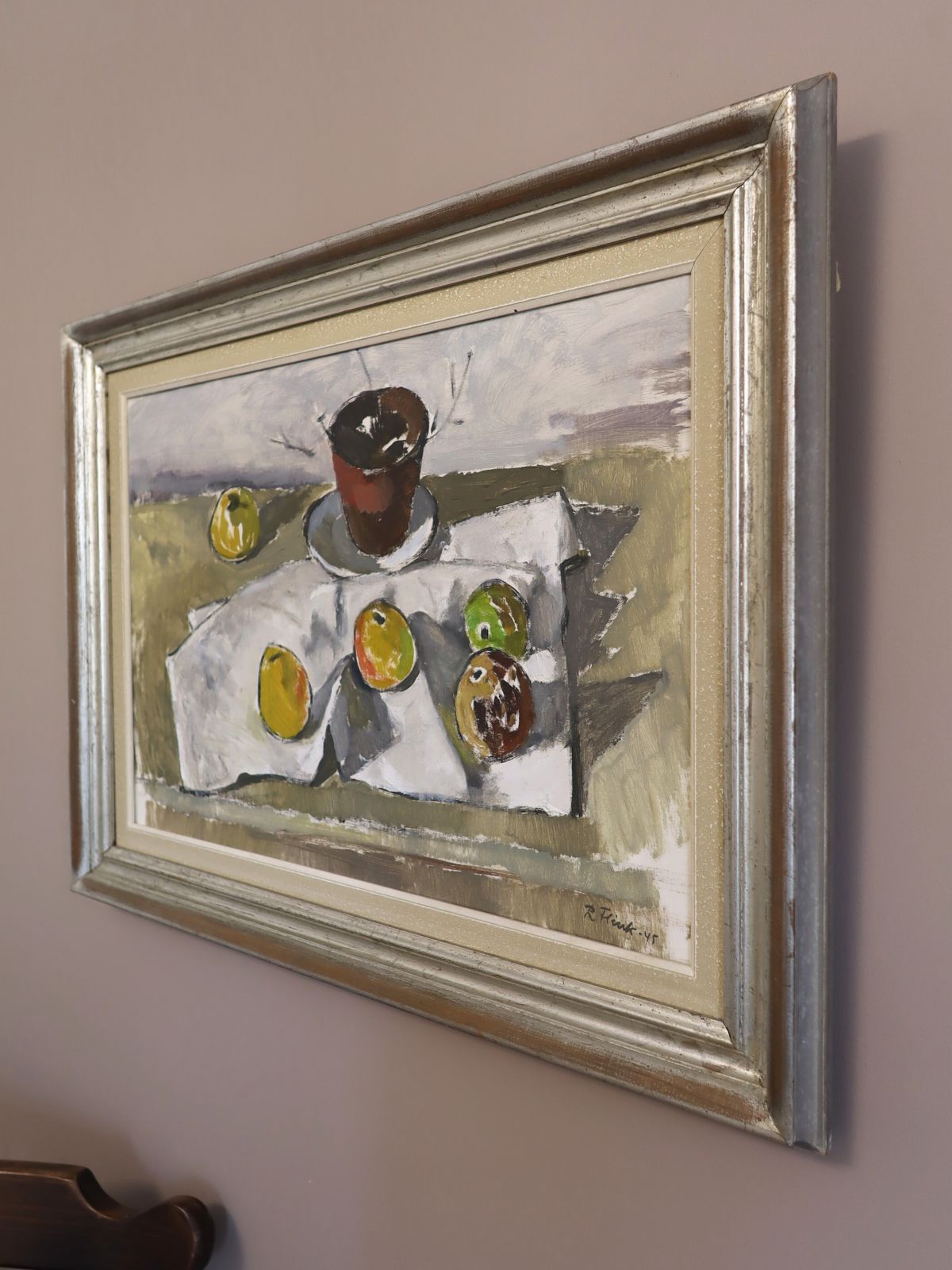 Citrus & Pot In Oil Onto Canvas photo for sale