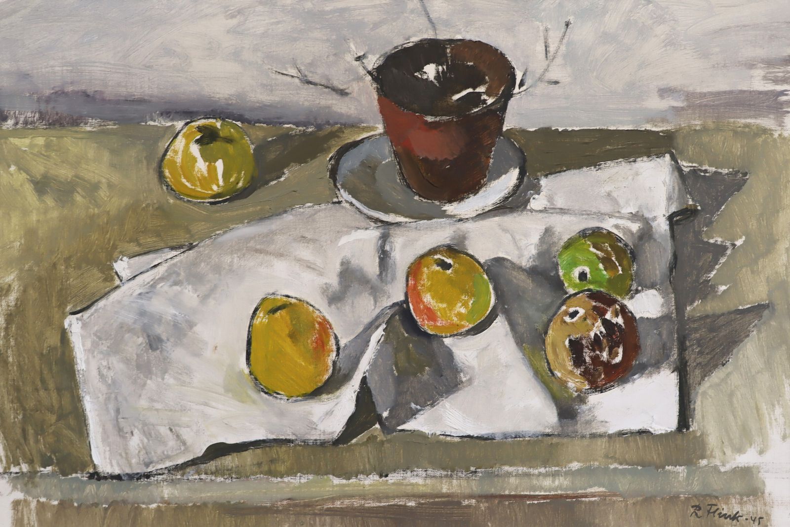 Citrus & Pot In Oil Onto Canvas photo Art