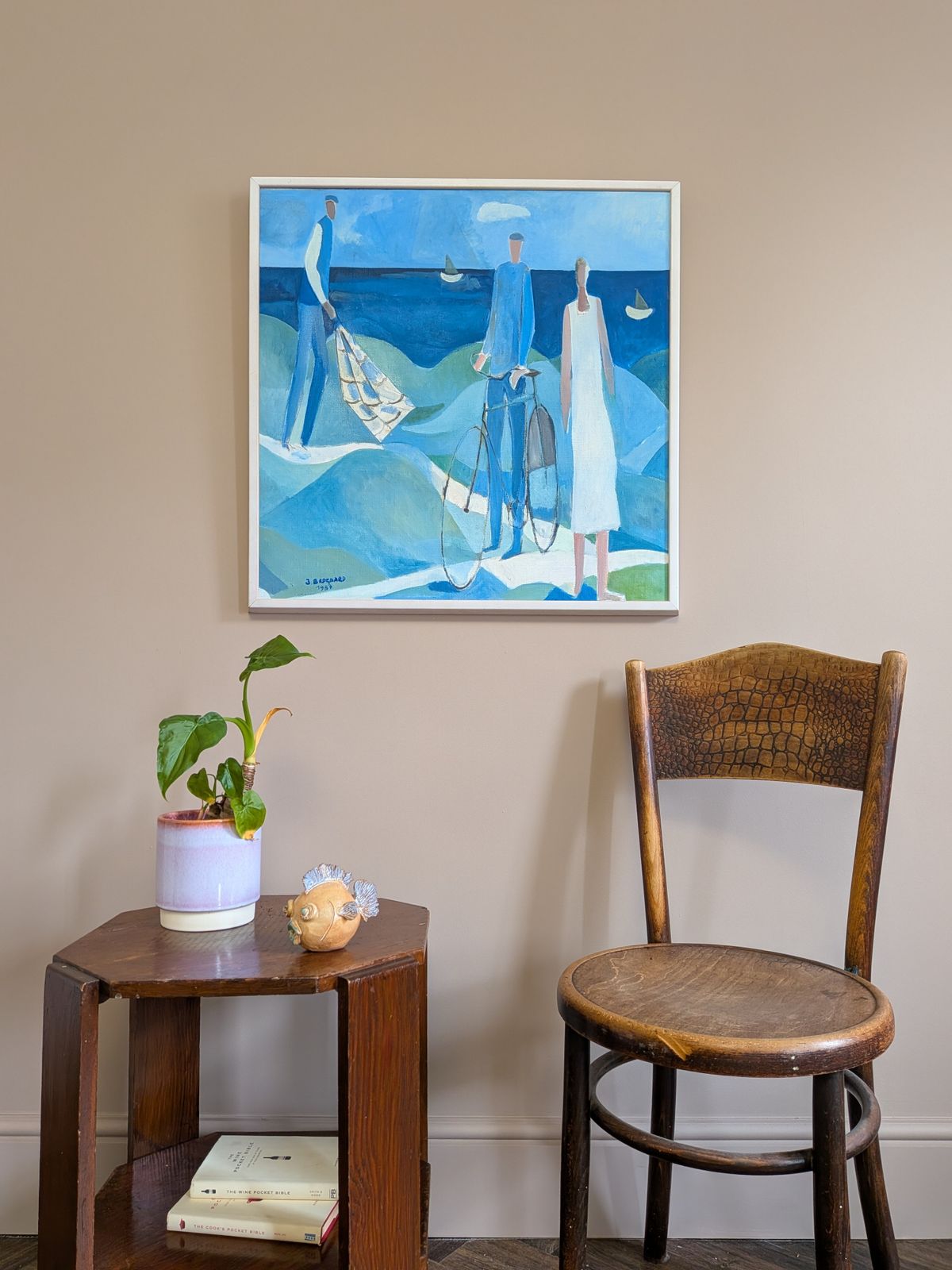 Figures By The Sea In Oil Onto Canvas photo furniture