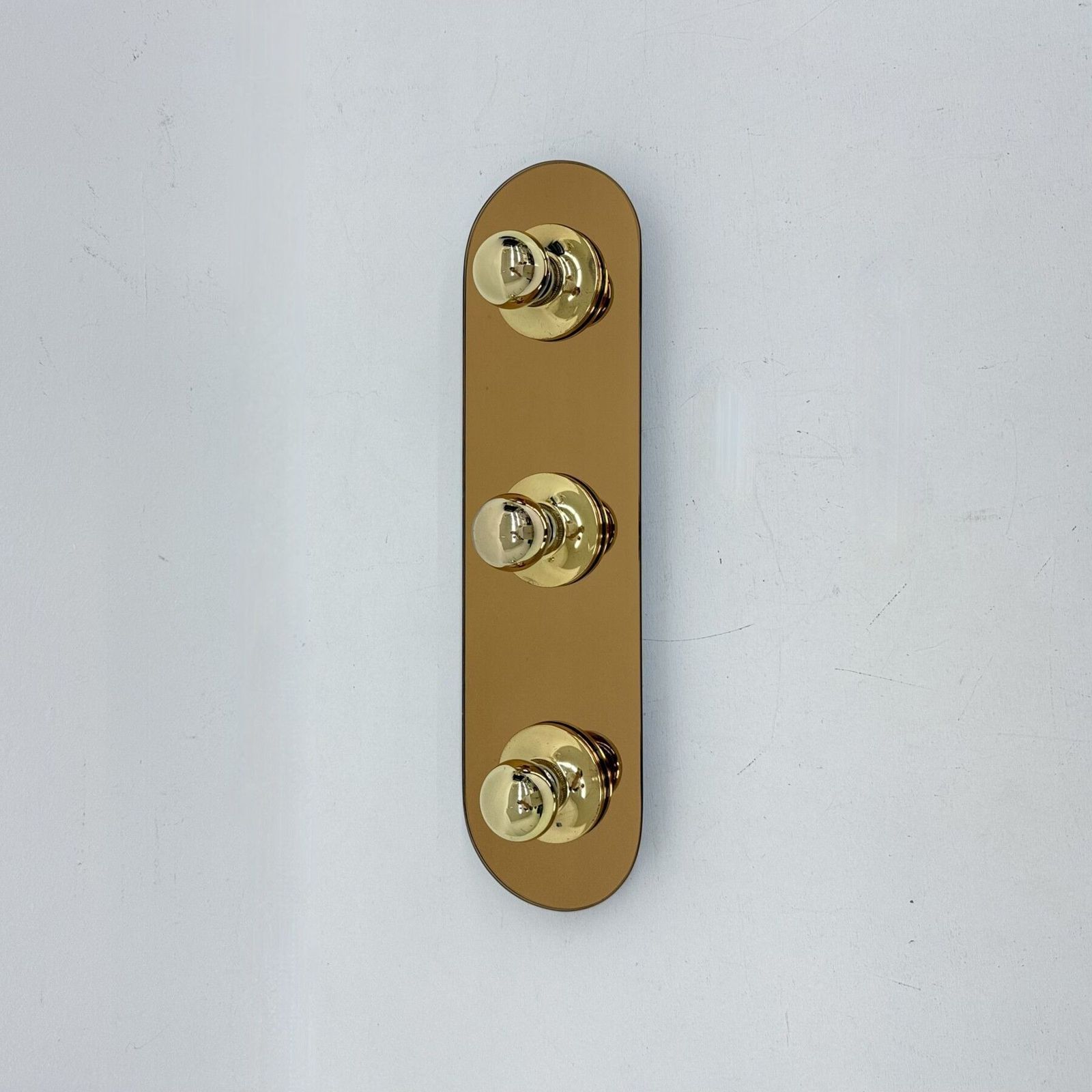 Vintage Pop Art Space Age Bronze Mirrored Wall Lamp, Eglo, Germany, 1980s